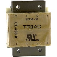 Triad Magnetics Transformer, Power, Toroidal, 1, Freq 50/60Hz, Pri 115/230VAC, Sec 115/230VAC