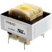 Triad Magnetics Transformer, Power, Bobbin, 1, Freq 50/60Hz, Pri 115/230VAC, Sec 5/10VAC, PCB