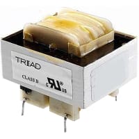 Triad Magnetics Transformer, Power, Bobbin, 1, Freq 50/60Hz, Pri 115/230VAC, Sec 10/20VAC, PCB