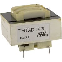 Triad Magnetics Transformer, Power, Bobbin, 1, Freq 50/60Hz, Pri 115/230VAC, Sec 18/36VAC, PCB