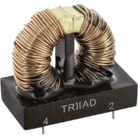 Triad Magnetics Inductor, Common Mode, Ind 16mH, Cur 2.6A, Thru-Hole, DCR 0.16 Ohms