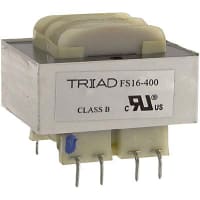 Triad Magnetics Transformer, Power, Bobbin, 1, Freq 50/60Hz, Pri 115/230VAC, Sec 8/16VAC, PCB