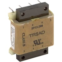 Triad Magnetics Transformer, PC Mount: Flat Pack, 115/230V, 48VA, 34VCT@1.4A, 17V@2.8A