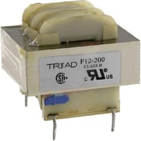 Triad Magnetics Transformer, Class 2, PC Mount, 6VA, Dual Pri, 12.6VCT@ 0.5A, 6.3V@ 1A