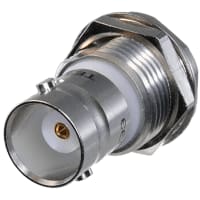 Trompeter BNC Bulkhead Jack, 50 Ohm, Insulated, Rear, Solderpot, Miniature Coax 250 Series