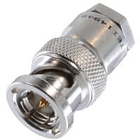 Trompeter BNC Plug, Miniature Coax, 75 Ohm, Wrench Crimp for RG-59 Cable, 20/220 Series