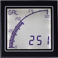 Trumeter Panel Meter, Process, 0-10 VDC, 4-20 mA Inputs, 4 Digit, LCD, 12-24VAC/VDC, APM Series