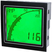 Trumeter Panel Meter, Currrent, 0-10, 000 A w/XFMR, 4 Digit, LCD, 12-24VAC/VDC, APM Series