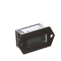 Trumeter Hour Meter, 9999999.9 LCD, AC/DC, Rectangular, 1/4" QC, Non-Reset, 3410 Series