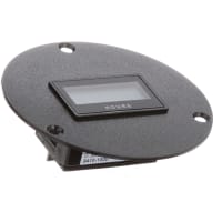 Trumeter Hour Meter, 9999999.9 LCD, AC/DC, Round Case, 1/4" QC, Non-Reset, 3410 Series