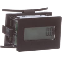 Trumeter Hour Meter, 9999999.9 LCD, AC/DC, Flush R Case, 1/4" QC, w/Reset, 3410 Series