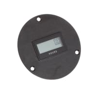 Trumeter Hour Meter, 9999999.9 LCD, AC/DC, Round Case, 1/4" QC, w/Reset, 3410 Series