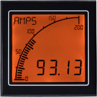 Trumeter LCD Ammeter, AC/DC, 0-5A, 4-Digit & graph, 12-24V, Dark Background, APM Series