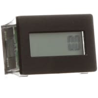 Trumeter Hour Meter, 9999999.9 LCD, AC/DC, Snap-in Case, 1/4" QC, Non-Reset, 3410 Series