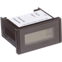 Trumeter LCD Hour Meter, 8-digit, AC/DC, Remote Reset, IP66, Dual Range, UL, 6320 Series