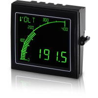 Trumeter Panel Meter, Voltage, 0-600 VDC, 0-528 VAC, 4 Digit, LCD, 12-24VAC/VDC, APM Series