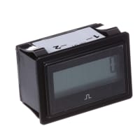 Trumeter LCD Counter, 8-digit, AC/DC input, Snap-in Case, 1/4" QC, Non-Reset, 3400 Series