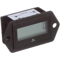 Trumeter LCD Counter, 8-digit, AC/DC input, Rectangular, 1/4" QC, w/Reset, 3400 Series