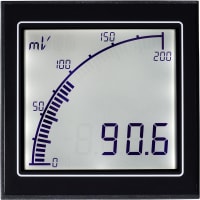 Trumeter Panel Meter, Currrent, 0-1000 A DC Shunt, 4 Digit, LCD, 12-24VAC/VDC, APM Series