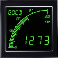 Trumeter Panel Meter, Process, 0-10 VDC, 4-20 mA Inputs, 4 Digit, LCD, 12-24VAC/VDC, APM Series