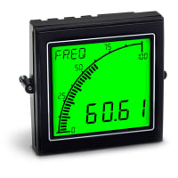 Trumeter LCD AC Meter, V/A/Freq, 100-240VAC, Digit & Graph Green Background, APM Series