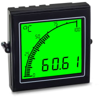 Trumeter Temperature Meter, Digit/Graph, Green Background, TC Input, 4-20mA, APM Series