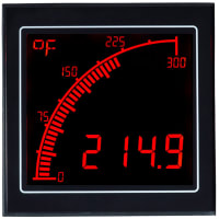 Trumeter Temperature Meter, Digit/Graph, Dark Background, TC Input, 4-20mA, APM Series