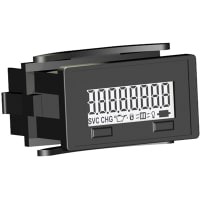 Trumeter LCD Hour Meter, 3-30 VDC, Front Panel Reset, IP66, Dual Range, 6320 Series