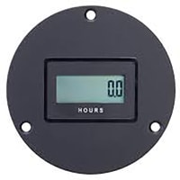 Trumeter Hour Meter, 9999999.9 LCD, AC/DC, Snap-in Case, 1/4" QC, w/Reset, 3410 Series