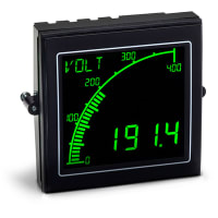 Trumeter LCD AC Meter, V/A/Freq, 100-240VAC, Digit & Graph Dark Background, APM Series