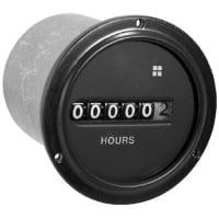 Trumeter HOUR METER, 115 VAC, 60HZ, 99999.9 HRS MAX, NON RESET, 6 IN LEADS, 2.66 FLANGE D