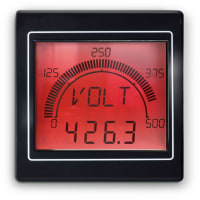 Trumeter Panel Meter, Process, Current, 0-10 VDC, 0-5 A, 4 Digit, LCD, 12-24VAC/VDC, APM Series