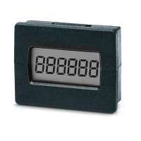 Trumeter Counter, LCD, 6 Digit, 6mm High, Totalising, Black Bezel, Wire Leads