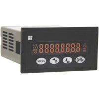 Trumeter Panel Meter, Counter/Elapsed Time/Rate Ind, Elec, LCD, 8 Dig, 0.35" DigH, Screw