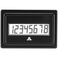 Trumeter Panel Meter, Counter, Elec, LCD, Range 0-99999999, Cut-Out 1.45x0.95", 8 Dig