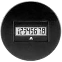 Trumeter Panel Meter, Counter, Elec, LCD, Cut-Out 1.45x0.95", 8 Dig, 0.28" DigH, Black Polymer