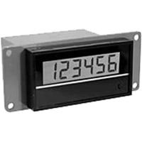 Trumeter Panel Meter, Hour, Elec, LCD, Cut-Out 3x1.75", 6 Dig, 0.5" DigH, Wire Leads