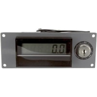 Trumeter Panel Meter, Hour, Elec, LCD, Cut-Out 4.75x1.5", 6 Dig, 0.5" DigH, Wire Leads