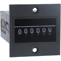 Trumeter Counter; Panel Mount; Non-Reset; 6 digit; 24VAC