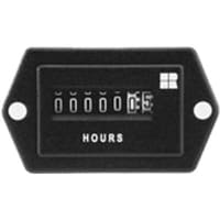 Trumeter HOUR METER, 115 VAC, 2-HOLE, 1.45 X .87