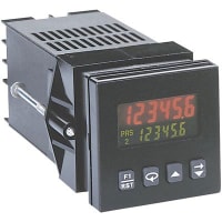 Trumeter Panel Meter, Counter, Elec, LCD, Range 0-999999, Cut-Out 1.772x1.772", 6 Dig