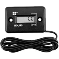 Trumeter Panel Meter, Hour, Elec, LCD, Range 0-9999.9hrs., Cut-Out 1.46x0.95", 5 Dig, 0.2" DigH