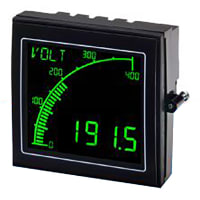 Trumeter Panel Meter, Voltage, 0-600 VDC, 0-528 VAC, 4 Digit, LCD, 12-24VAC/VDC, APM Series