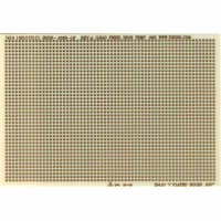 Twin Industries Protoboard, Perforated, Grid 0.1x0.1", Board 6.5"Lx4.5"W, PTH