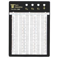 Twin Industries Solderless Breadboard, 5.7" x 6.9", 22 AWG, 2390 Tie-Points, TW Series