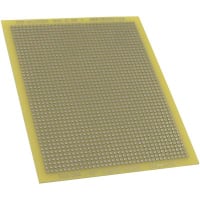 Twin Industries Protoboard, Perforated, Grid 0.1x0.1", Board 5"Lx4"W, Hole-Dia 0.062", PTH, FR4