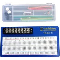 Twin Industries Solderless Breadboard 2" x 6.5"; 1 terminal strip with 630 tie points and 2 dist