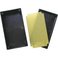 Twin Industries Protoboard, Board 5.3"Lx2.9"Wx1.9"T, Hole-Dia 0.062", Non-PTH, FR4