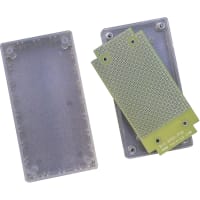 Twin Industries Clear ABS plastic project box w/matching plated protoboard 4.5"x2.3"x1.7"