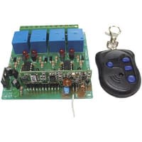 Twin Industries Kit, UHF Rolling Code 4-Channel Remote Control, incl components, pc bd & instr